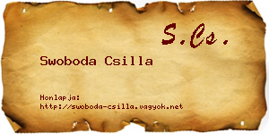 Swoboda Csilla névjegykártya